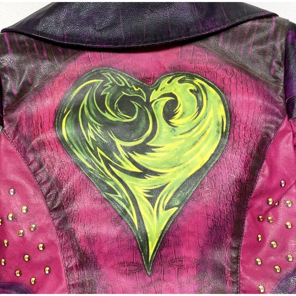 Descendants Mal Maleficent Disney Store Costume Jacket Pants Set Girls 7-8 - Picture 10 of 16